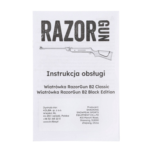 RazorGun - Luftgewehr B2 Classic Break-Action - 5,5 mm Diabolo - Polymer - Schwarz - B2-4P 5,5