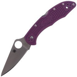 Spyderco - Delica® 4 FRN flach geschliffen lila PlainEdge Messer - C11FPPR