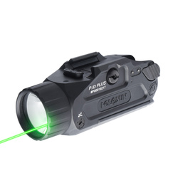 Holosun - Taktische Waffen-Taschenlampe Plus - 20.000 cd - Grüner Laser - Schwarz - P.ID Plus