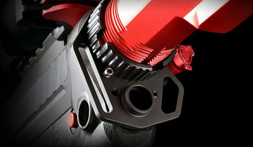 Strike Industries - Multi-Funktions-Endplatte und Anti-REDation Kronenmutter - Schwarz - SI-AR-MFEP&ACN