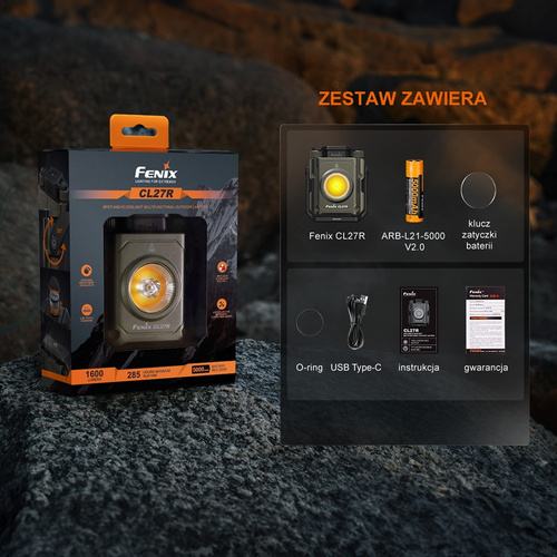 Fenix - CL27R Camping-Taschenlampe mit 5000 mAh Akku - 1600 lm - Grün - CL27R