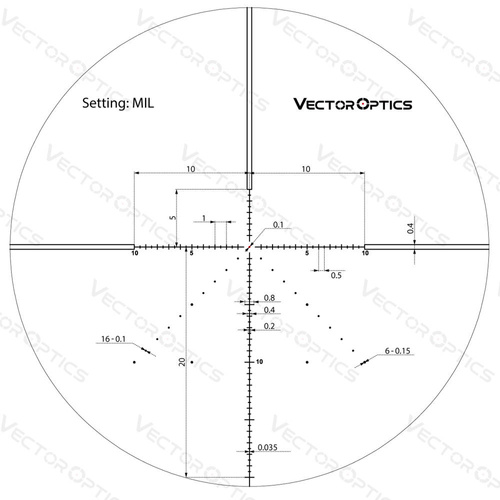 Vector Optics - Zielfernrohr Veyron 6-24x44 - Leuchtpunkt - 30 mm - First Focal Plane - SCFF-37