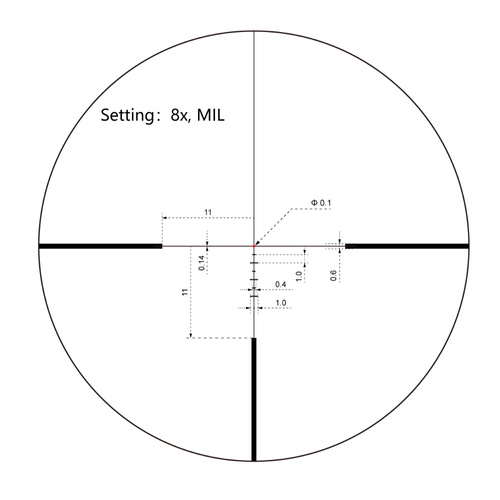 Vector Optics - LPVO Zielfernrohr Continental x8 1-8x24i ED Fiber - SFP - VET-FDR - Schwarz - SCOC-45