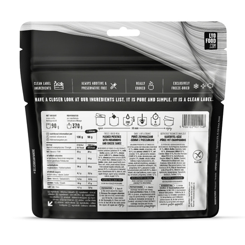 LyoFood - Gefriergetrocknete Ration Lyo Expedition - Mash und Käse - 370 g
