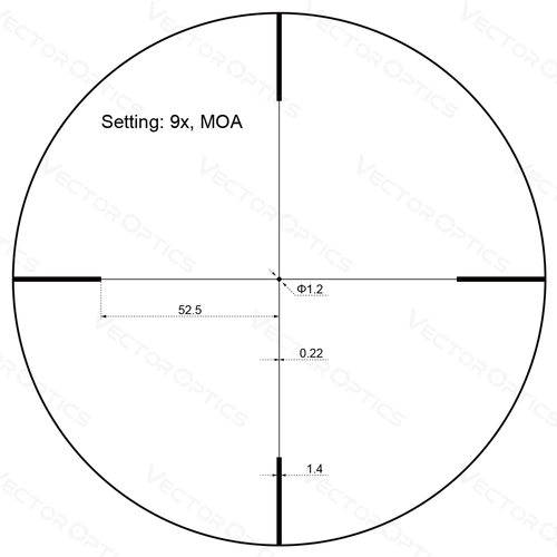 Vector Optics - Forester JR. Power 3-9x40 Zielfernrohr - Schwarz - SCOM-35