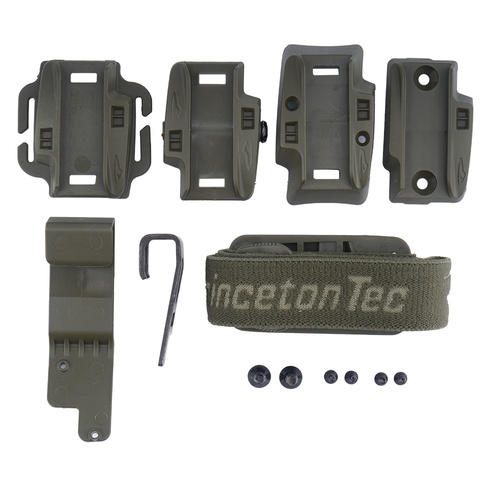 Princeton Tec - Charge MPLS LED-Helm-Taschenlampe - 55 Lumen - Rot / Blau / IR - Olive Drab - C-RBI-OD