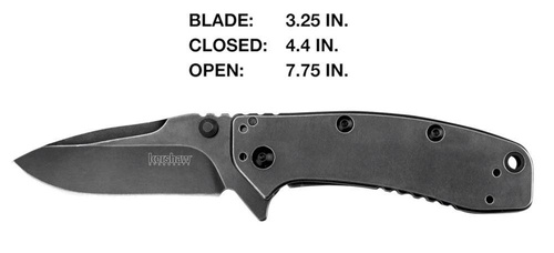 Kershaw - Klappmesser Cryo II - Vollmetall - Schwarz - 1556BW
