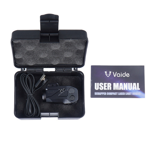 Vaide - Taktische Waffe LED-Taschenlampe mit Laser Scrapper Combo - 500 lm - Schwarz - VAPLL-G02