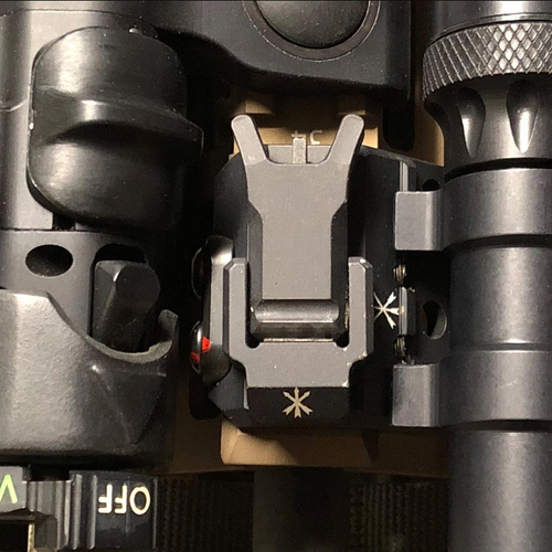 Unity Tactical - Klappvisier Backup Front Iron Sight Backup Fusion - Schwarz - FUS-S1B