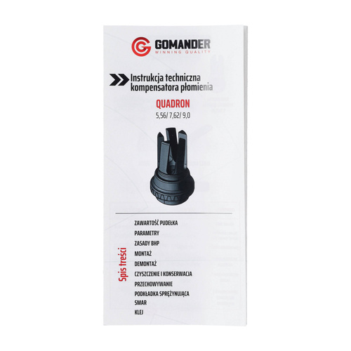 Gomander - Quadron Flammenkompensator - 9 mm - 1/2x28 UNEF-9 - Schwarz - TB0.10174
