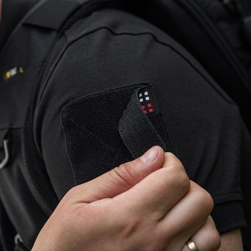 M-Tac - Polnischer Flaggenaufnäher - Fluoreszierend - Pixel - Laserschnitt - Schwarz / Rot / Weiß - 51005102