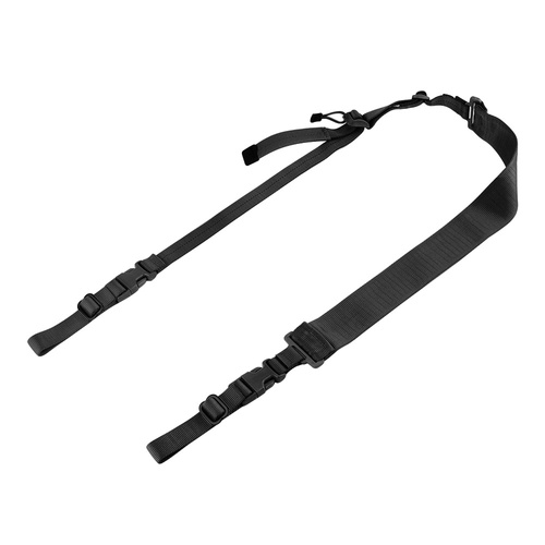 Cetacea Tactical - Schnellverstellung gepolsterter 2-Punkt-Gurt - Schwarz - TA-20C2PS-BLK