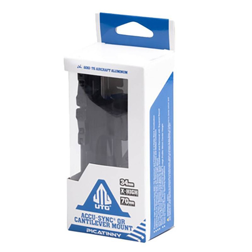 Leapers - Einteilige Halterung Hoch 34/22 Accu-Sync - Cantilever 70 mm - Schwarz - AIR42270Q