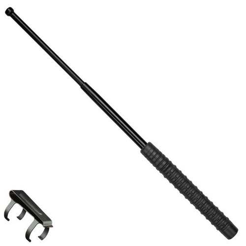 ESP - Gehärteter erweiterbarer Schlagstock mit Clip - 21" - Extra Grip Griff - Schwarz - EXB-21H BLK BC-01