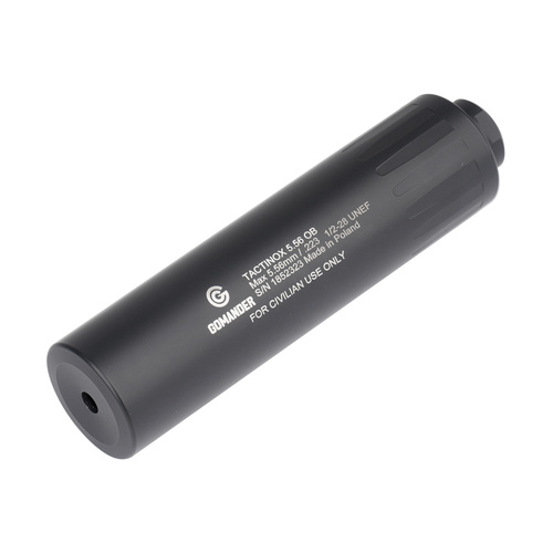Gomander - Tactinox 5,56 OB Schiebeschalldämpfer - Kal. 5,56 mm / .223 - 1/2 x 28 UNEF - Schwarz - TB0.8435 1/2x28UNEF-BK