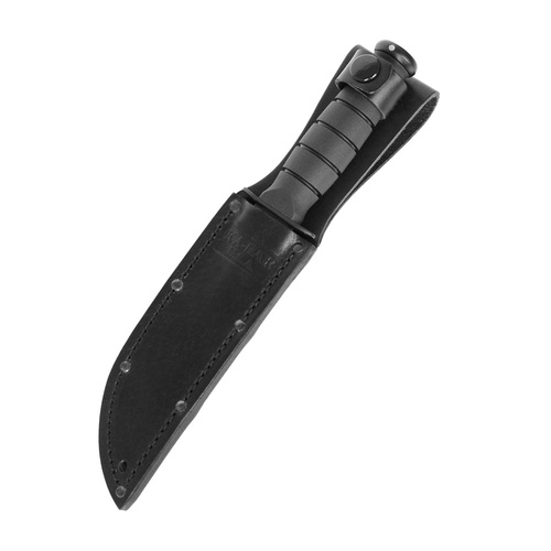Ka-Bar 1256 - Militärmesser - Schwarz - Lederscheide 