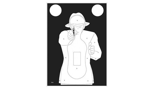 TS-9 Shilouette Zielscheibe - Weiß - 10 Stück