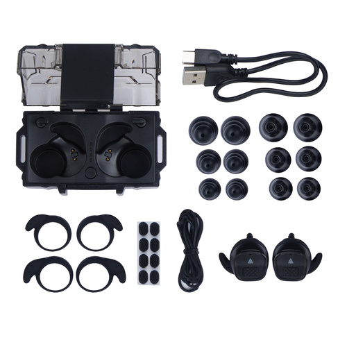 Earmor - Aktiver Gehörschützer M20T Pro - NRR 30 dB - Bluetooth 5.4 - Schwarz - M20TPRO-BK