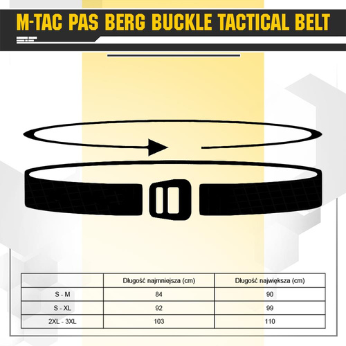 M-Tac - Berg Buckle Tactical Belt - Schwarz - 10071002