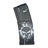 MFT - Polymer Magazin Extreme Duty Punisher Skull für AR-15 / M4 - 5,56 x 45 mm/.223 - 30 Schuss - Schwarz - EXDPM556-BL