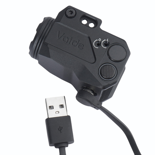 Vaide - Taktische Waffe LED-Taschenlampe mit Laser Compact Scrapper Combo - 500 lm - Schwarz - VAPLL-G01