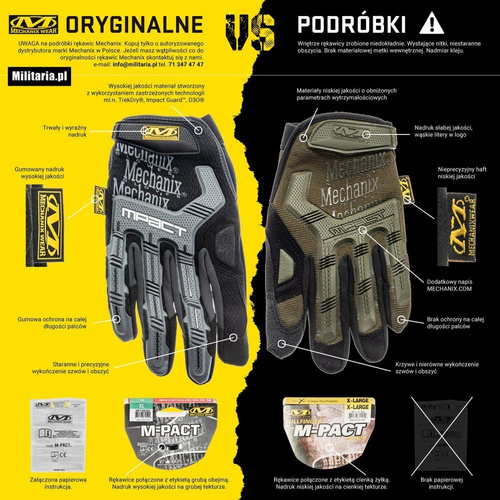 Mechanix - M-Pact Tactisches Handschuhe - Olive Drab - MPT-60