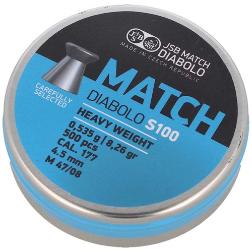 JSB - Luftgewehrkugeln Blue Match Heavy S100 - 4,51mm - 500 Stück - 000026-500