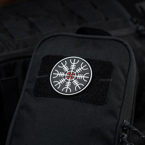 M-Tac - Egeshelm 3D PVC Aufnäher - Schwarz / Rot / Weiß - 51221233