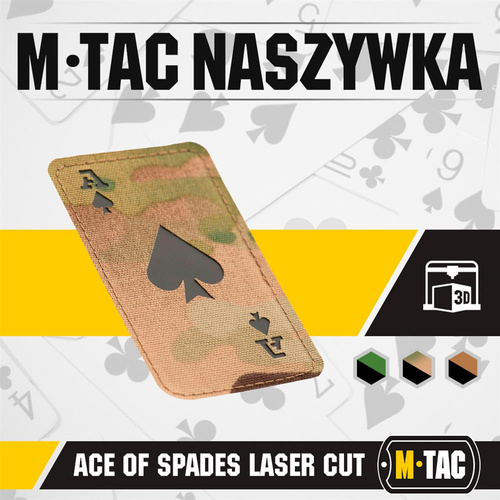 M-Tac - Militär-Patch Ace of Spades - Cordura 500D - Multicam / Schwarz - 51109802