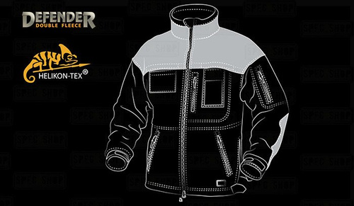 Helikon - Defender Duty Fleece Jacke - Schwarz - BL-DEH-HF-01