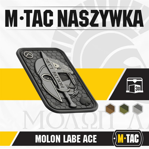 M-Tac - Moralabzeichen - Molon Labe Ace 3D PVC - Grau - 51127011.