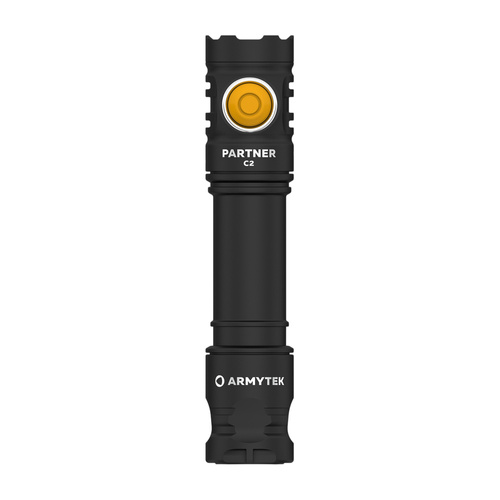 Armytek - LED-Taschenlampe Partner C2 - Warmes Licht - 1020 lm - 18650 - Schwarz - F07802W