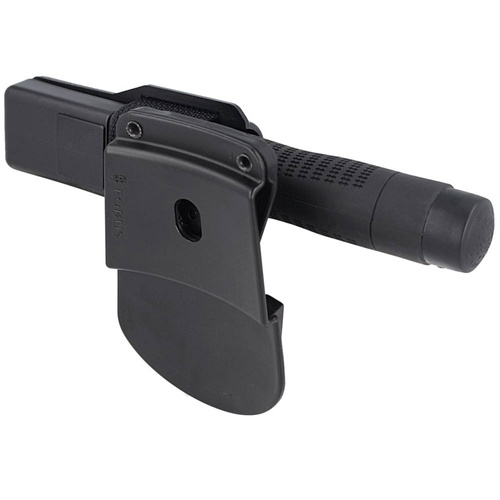 ESP - Gehärteter Teleskopschlagstock Ergonomic 18'' Reibung mit Holster - Friction Lock - Schwarz - ExB-18HE-BK BH-24