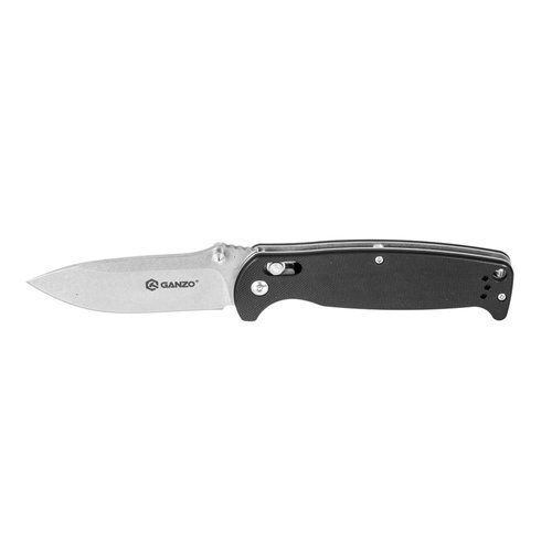 Ganzo - G7412 EDC-Klappmesser mit Pfeife - G-Lock - Schwarz - G7412-BK-WS