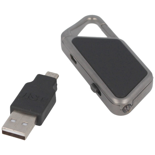 ASP - Sapphire USB LED Aluminium wiederaufladbare Taschenlampe - Schwarz - 53600