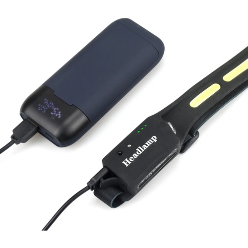 Speras - LED-Taschenlampe / Stirnlampe B47L-1 - 500 Lumen - USB-C - Schwarz - B47L-1