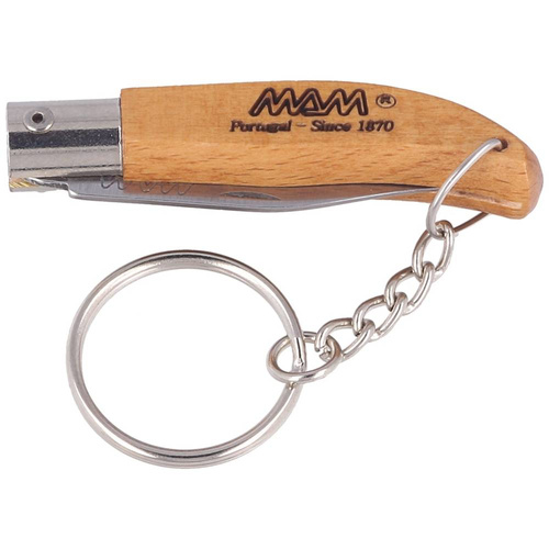 MAM - Klappbares Schlüsselanhänger-Messer Iberica Mini - 45 mm - Helles Buchenholz - 2000-LW