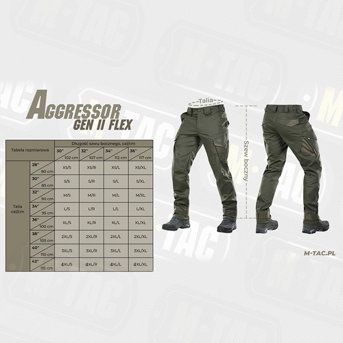 M-Tac - Taktische Hose Aggressor Gen.II Flex - Ripstop - Army Olive - 20058062