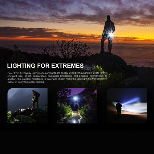 Fenix - Wiederaufladbare LED Taschenlampe E05R - Schlüsselanhänger - 400 Lumen - Schwarz - 039-493