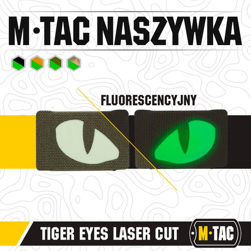 M-Tac - Tiger Eyes Laser Cut Reflektierende Flecken - Paar - Ranger Green - 51140023