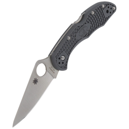 Spyderco - Delica® 4 FRN flach geschliffenes graues Messer - C11FPGY