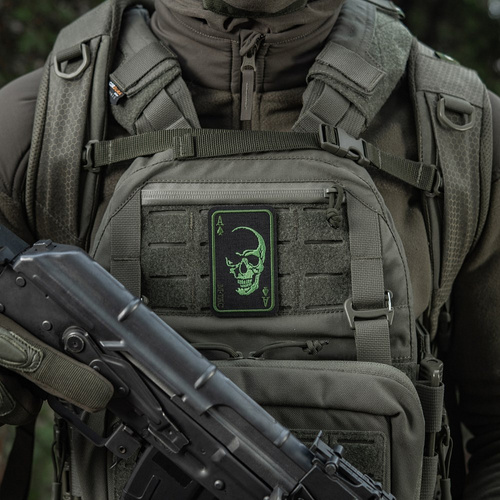 M-Tac - Moralaufnäher Patch Face of War - Cordura - Schwarz/Grün - 51389201