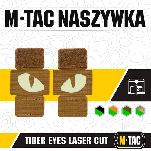 M-Tac - Tiger Eyes Laser Cut Reflektierende Flecken - Paar - Coyote - 51140005
