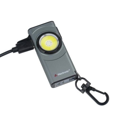 Mactronic - Schlüsselanhänger Taschenlampe Flagger Nano - 500lm - USB-C - Magnet - Grau - PHH0136/135