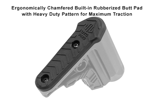 UTG - Hinterschaft für AR 15 Pro Ops Ready S4 - Mil-Spec - Mit Wangenauflage - Schwarz - RBUS4BMS