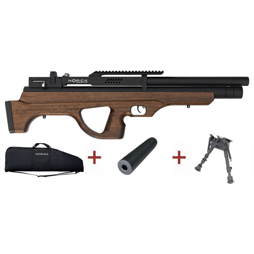 Norica - Norica Dark Bull BP PCP Luftgewehr Kit - 5,5 mm - Holz - DARK BULL 2