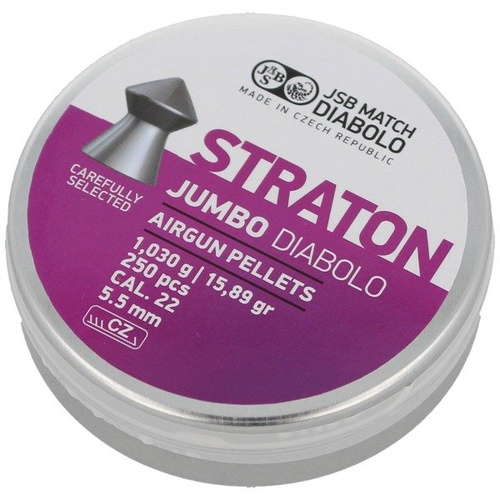 JSB - Diabolo Straton Jumbo Luftgewehrkugeln - .22 / 5,5 mm - 250 Stück - 546238-250