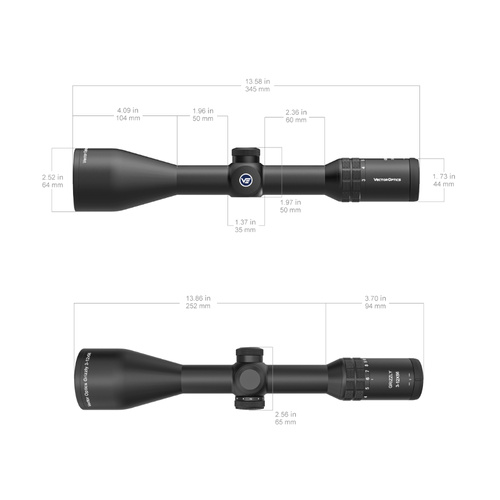 Vector Optics - Zielfernrohr Grizzly Pro 3-12x56i HD - G4 Fiber - Schwarz - SCOM-42
