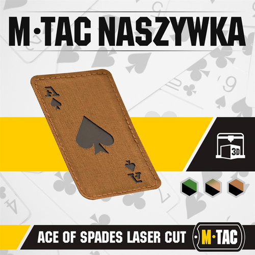 M-Tac - Militär-Patch Ace of Spades - Cordura 500D - Coyote / Schwarz - 51109502