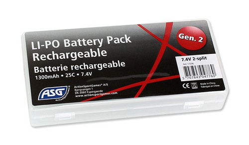 ASG - AEG Akku - LiPo - 7,4V - 1300 mAh - 25C - [1+1] - 17206